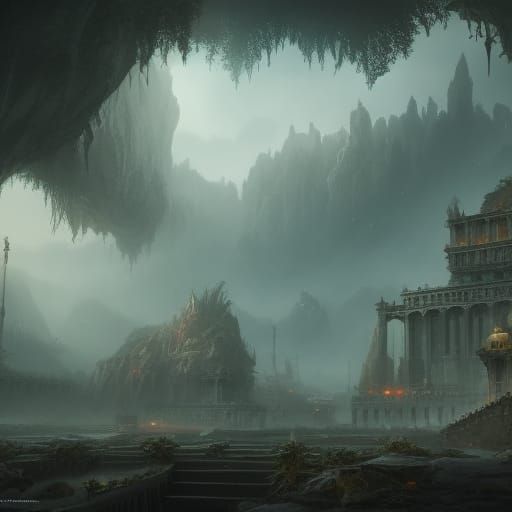 Fantastical Death in Detailed Matte Painting