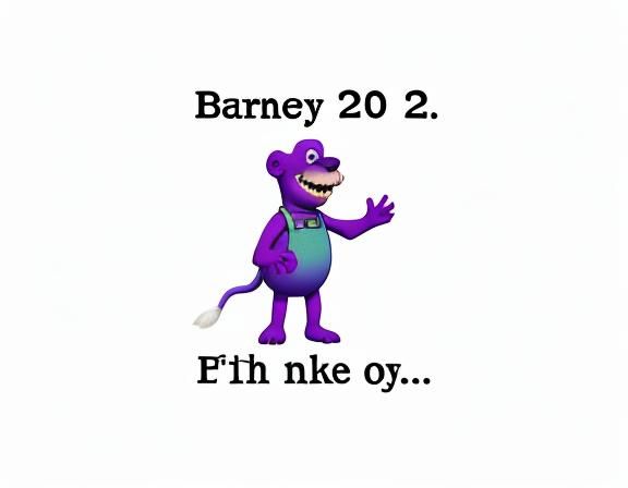 Barney Error Screen with Text '20 Chances'