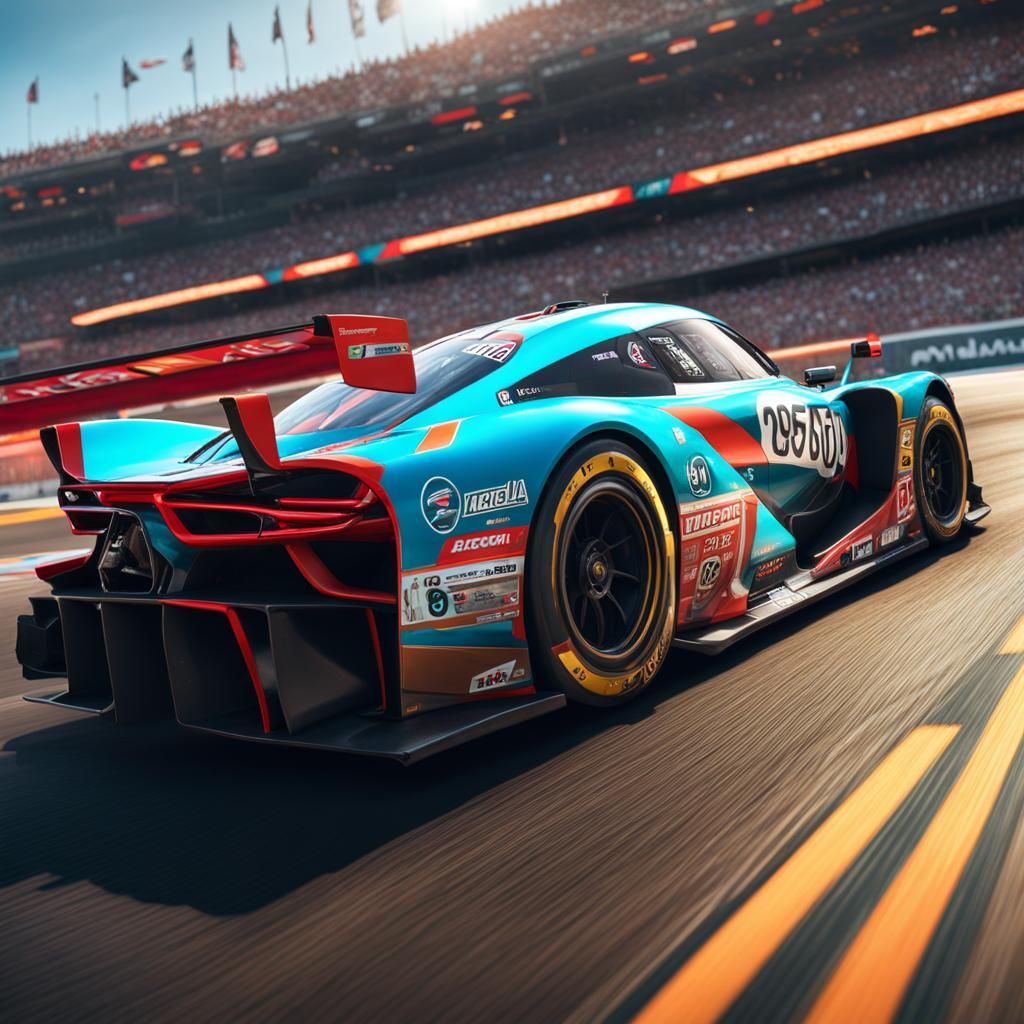 Race Car at Daytona 500: Hyperdetailed CGI Render