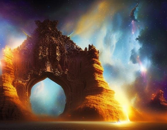 Stunning Cosmic Plasma in Digital Matte Painting