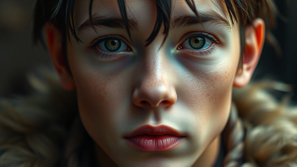 Hyper Realistic Full Body Portrait in Extreme Closeup