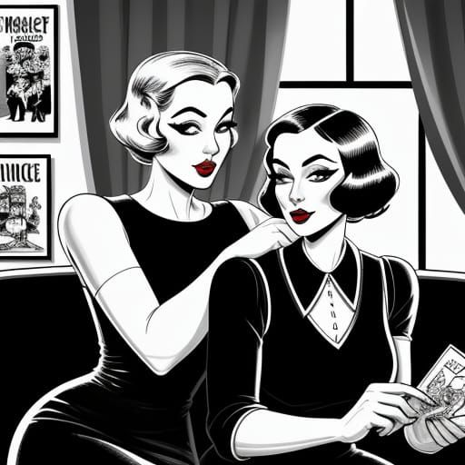 Vintage Comic Art: Risqué Cartoon Characters