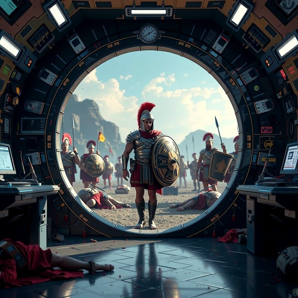 Stargate Portal Reveals Roman Battlefield in Sci-Fi Lab