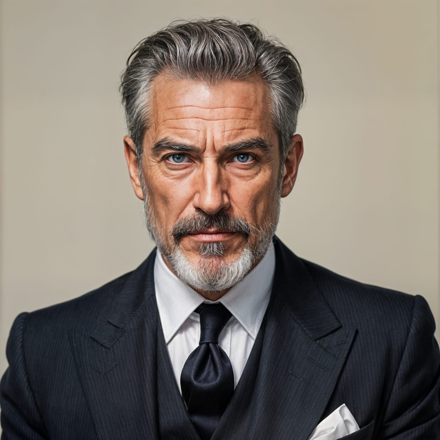 Sophisticated Man with Sinister Undertones in Bold Brushstro...