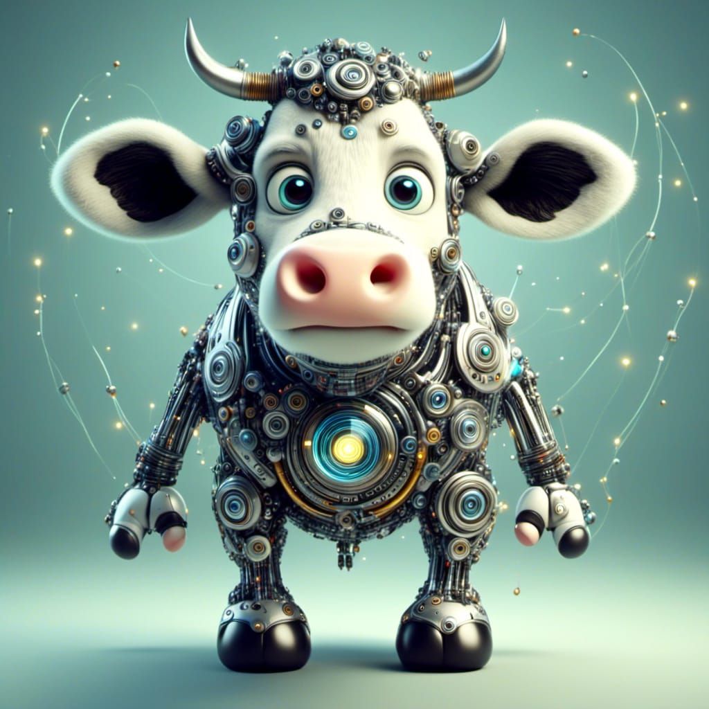 Nanorobotic Adorable Cow Transformation