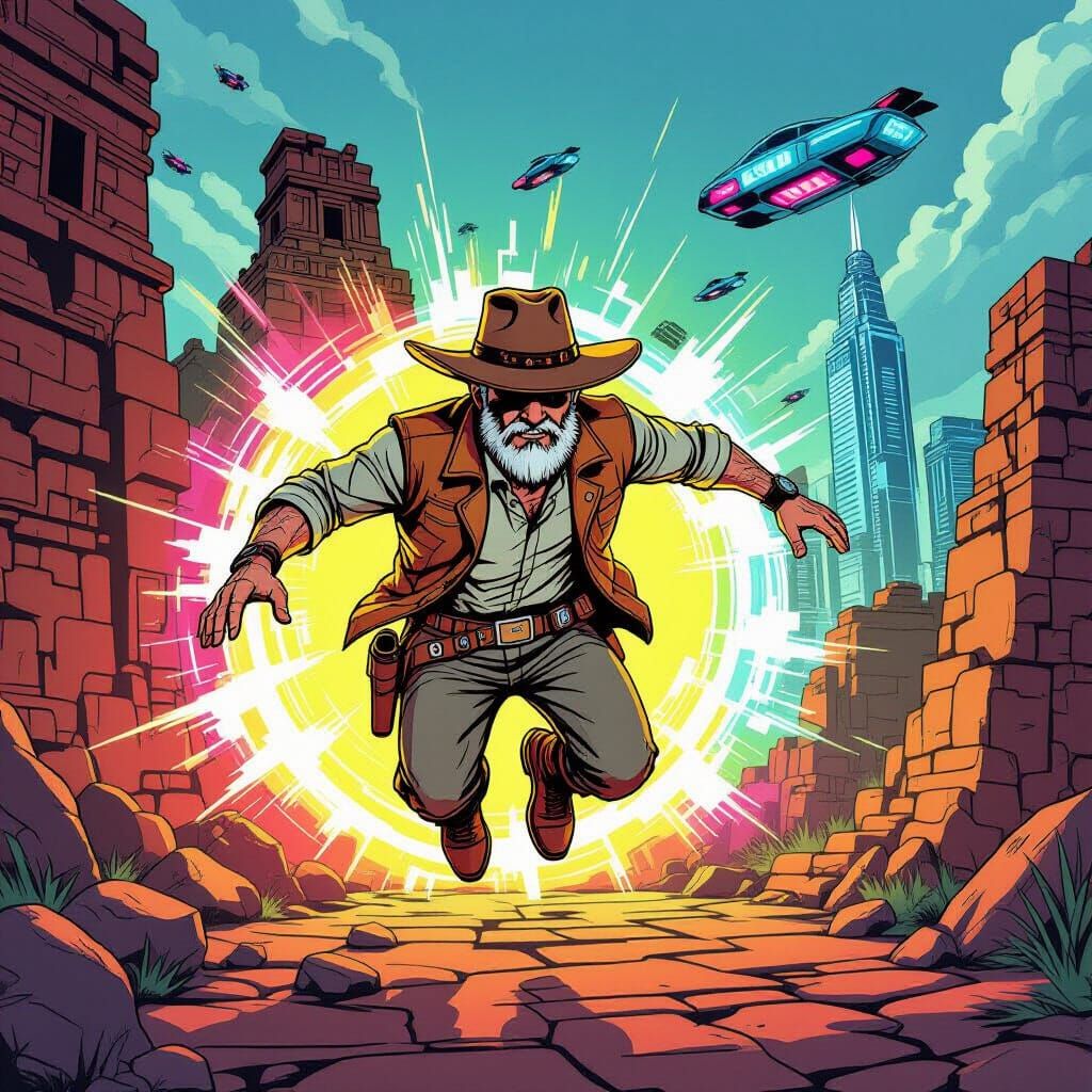 Geologist's Leap: Aztec Ruins to Future City in Comic Art
