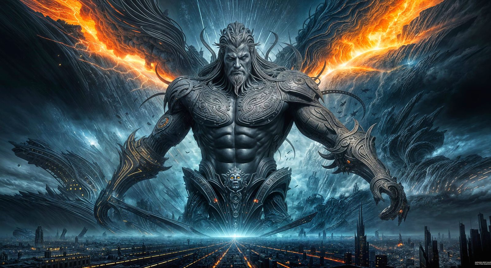 Zeus in Atomic Apocalypse: Luis Royo Style
