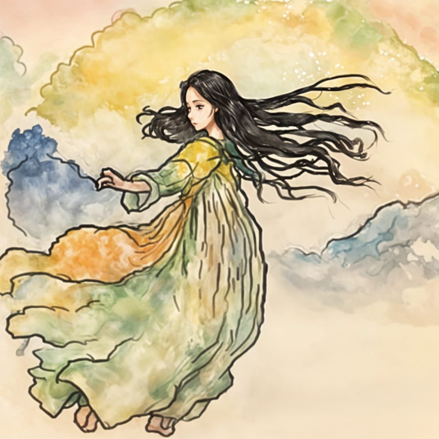 Whimsical Woodland Spirit in Studio Ghibli Style