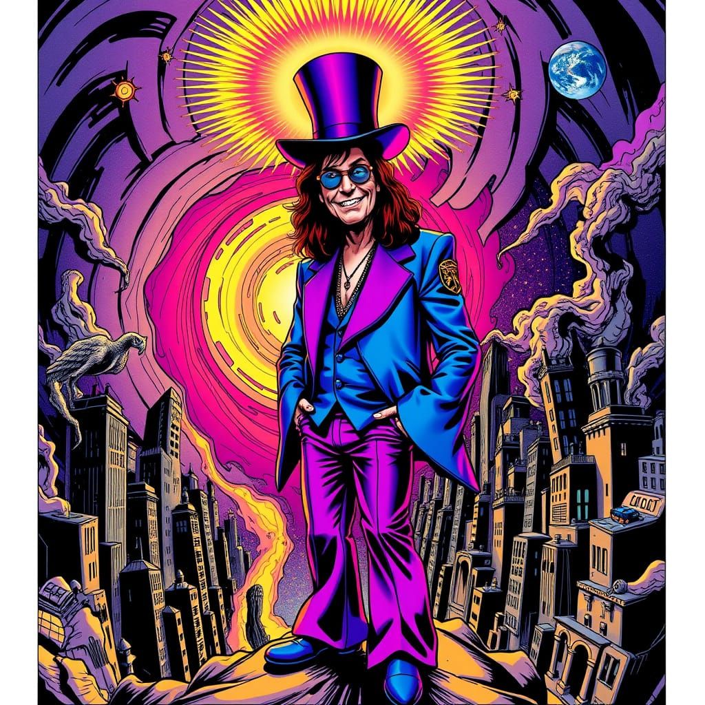 Psychedelic Ozzy Osbourne Departs Planet Earth in Cosmic Sty...