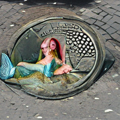Mermaid Emerges From City Manhole