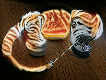 Tiger Striped Yo-Yo: A Playful AI Creation