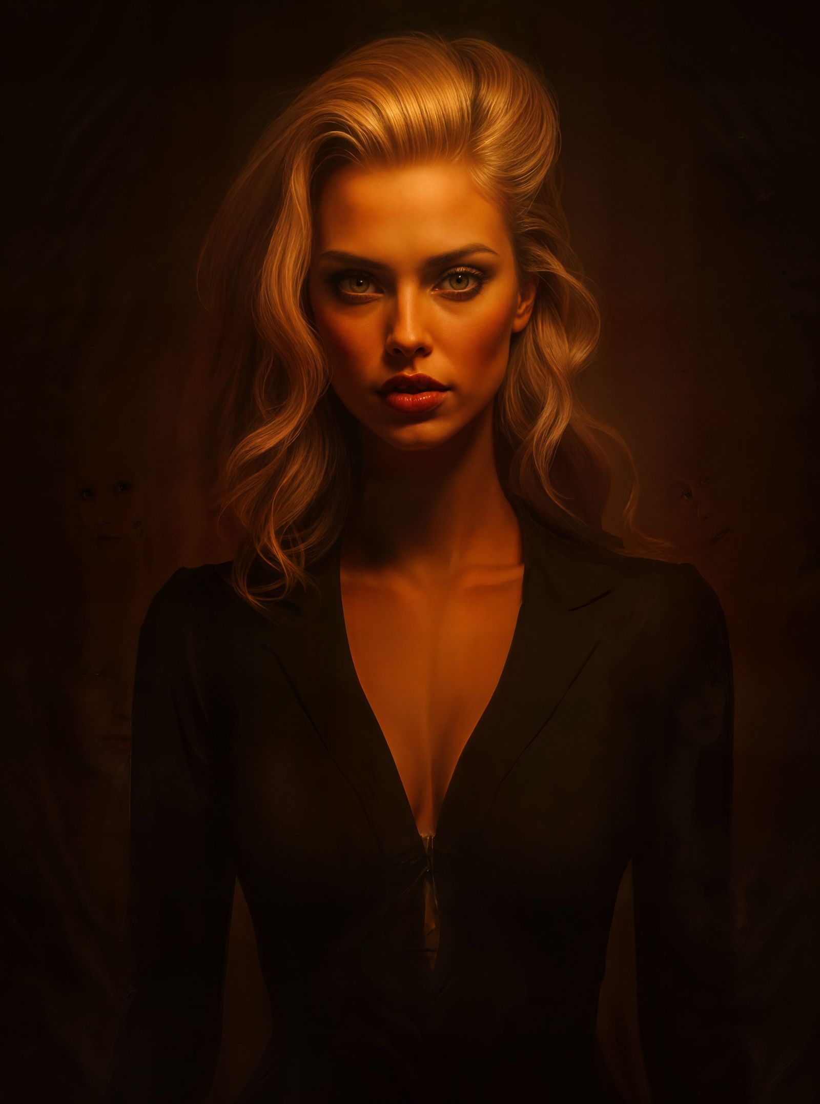 Pin Up Woman in Luminous Twilight - Zorn & Monks Style