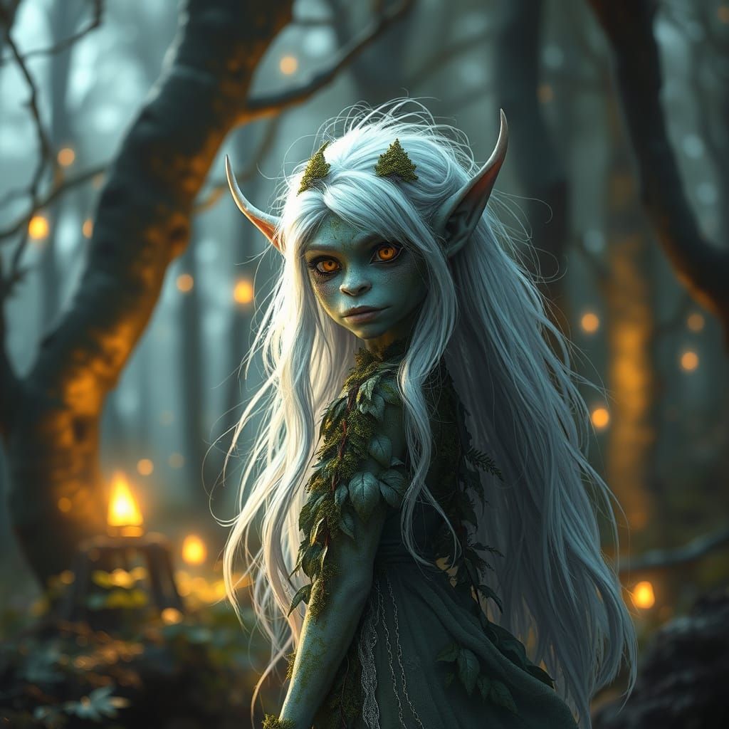 Troll Princess in Enchanted Forest: Fantasy Concept Art
