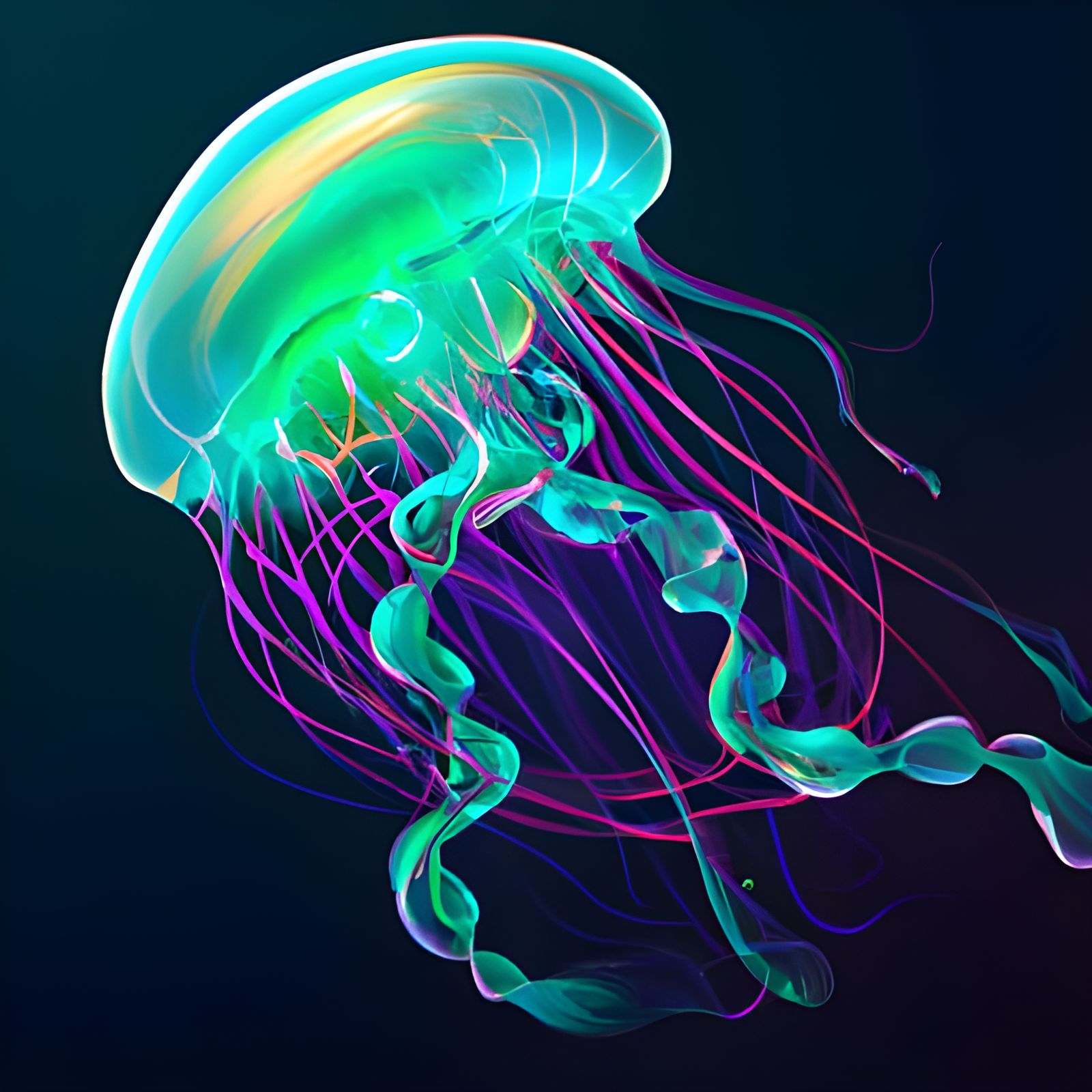 Glow in the dark jellyfish