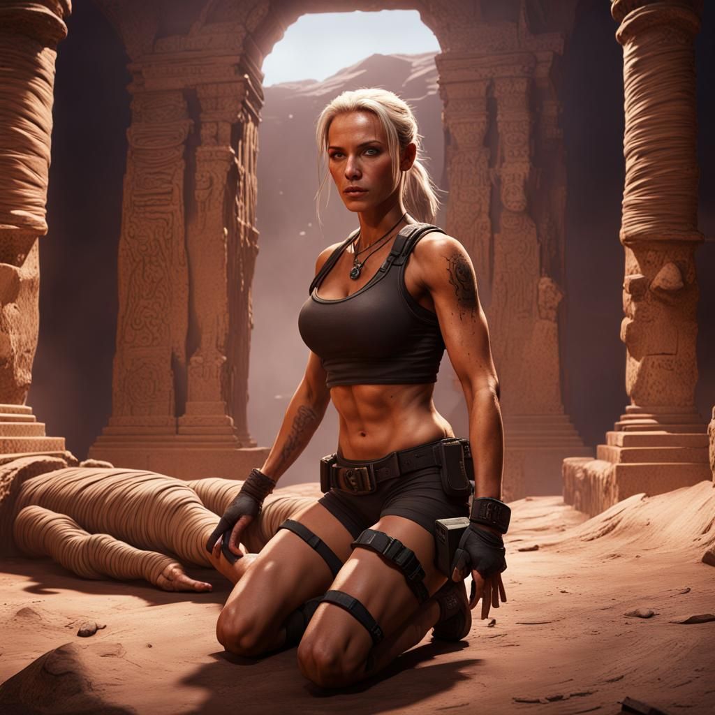 Liv Morgan as Lara Croft Tomb Raider Discovery