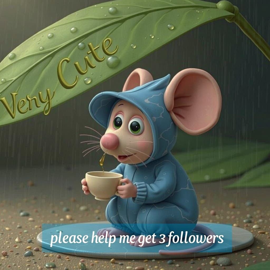 Text in Water Asks for Followers