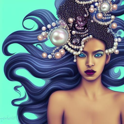 Underwater Fantasy Portrait in Expressionist Style