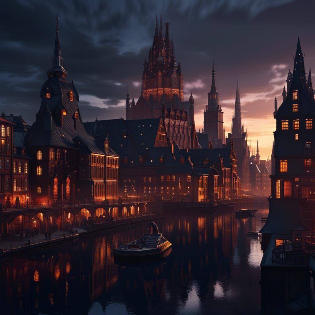 Futuristic Viking City of Stockholm in 8K