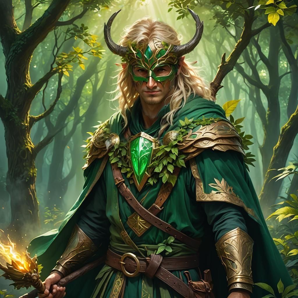 Ethereal Druid Portrait in Fantasy Style