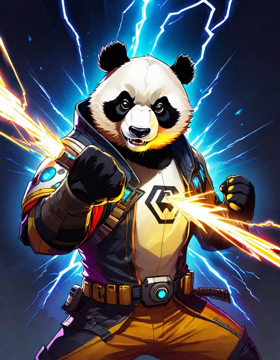 Borderlands-Inspired Cybernetic Panda Ready to Strike