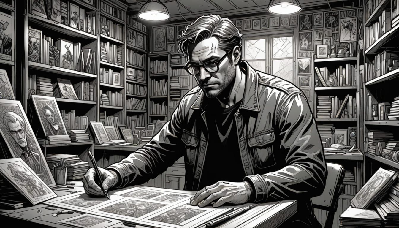 Editor's Sketchbook Block in Perfect Comic Book Style