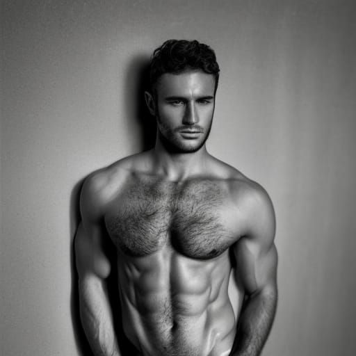 Hyperrealistic Photo of Male Model with Dynamic Lighting