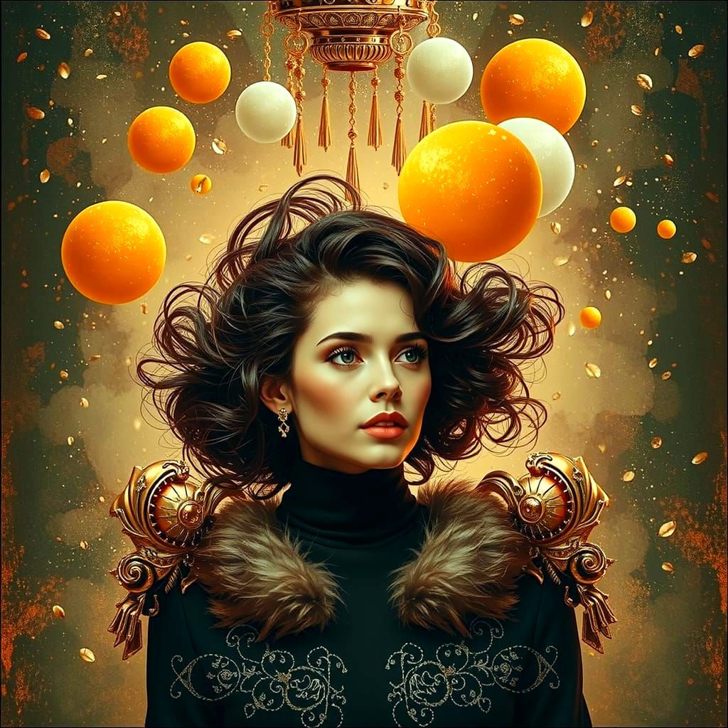 High Definition Image with Volumetric Gold Lighting