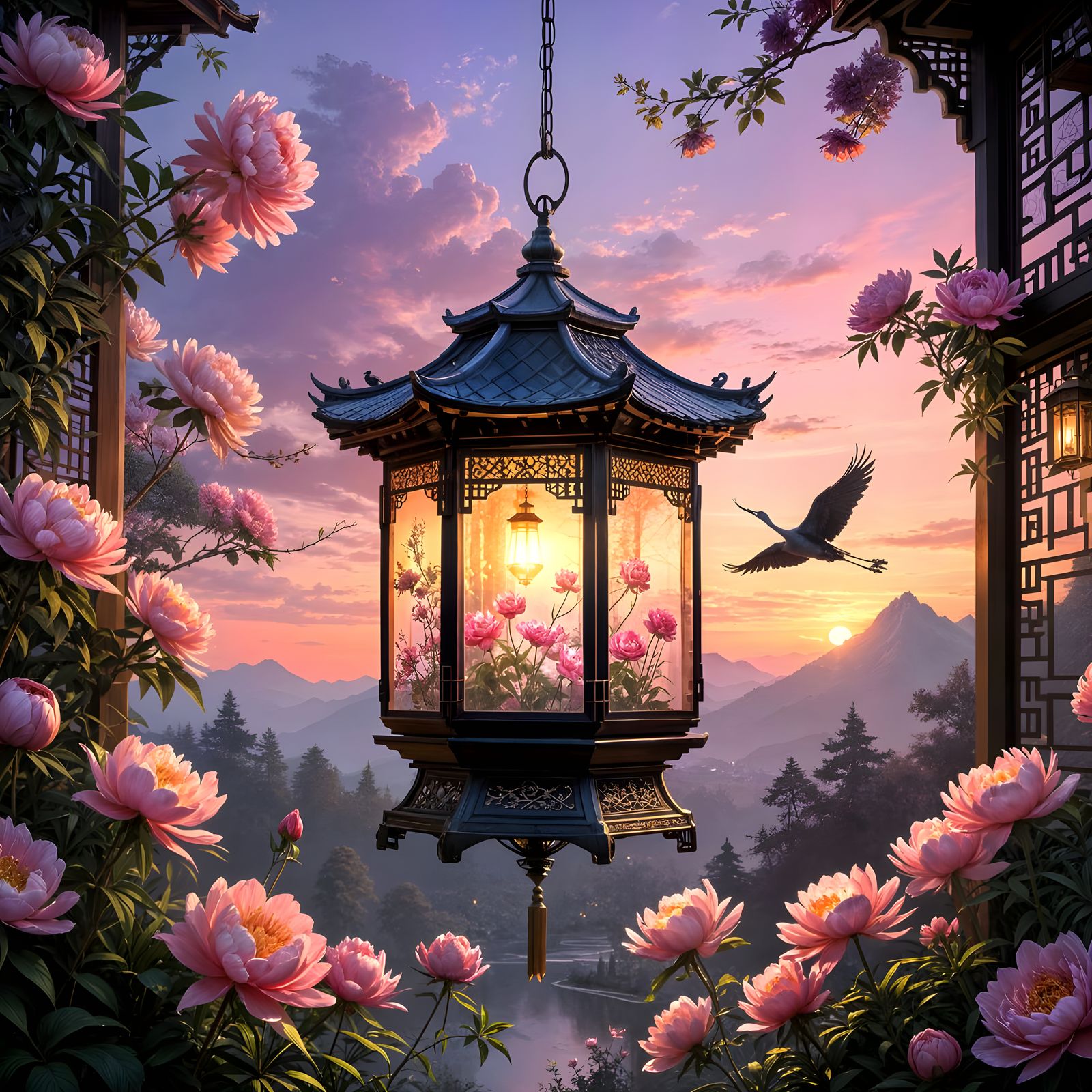 Crane Lantern