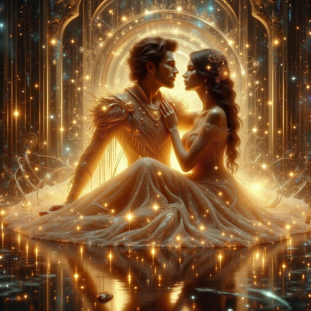 Celestial Union in Art Nouveau Punk Style