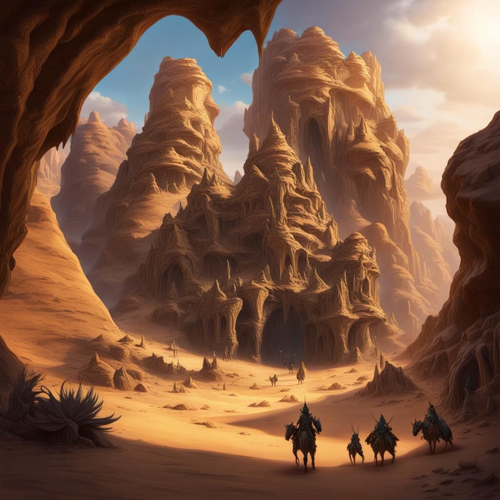 Desert Goblin Tribe: Underground Fantasy Art