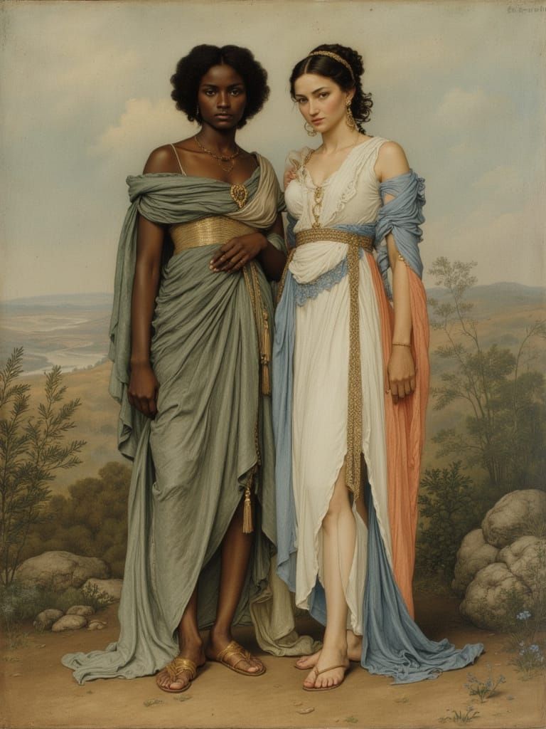 Two Women in Classical Greek Style
