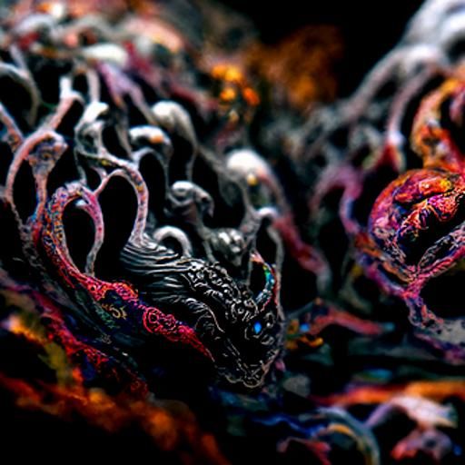 Fantasy Purgatory Universe: 3D Brocade Painting