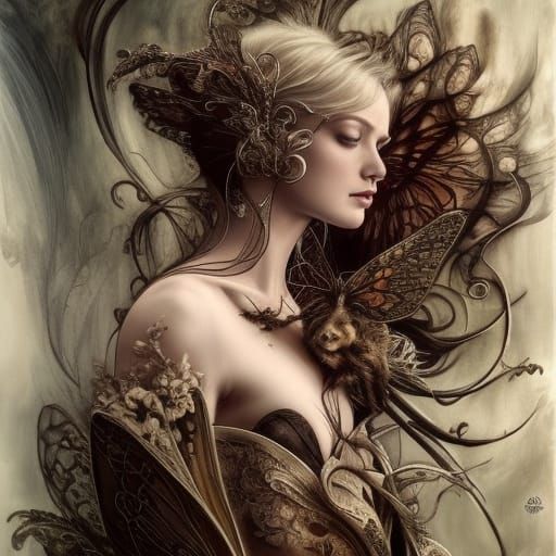 Intricate Fairy in Rococo Style, 8K