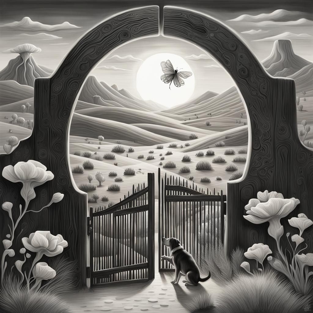 Surreal Desert Flower: A Matte Painting