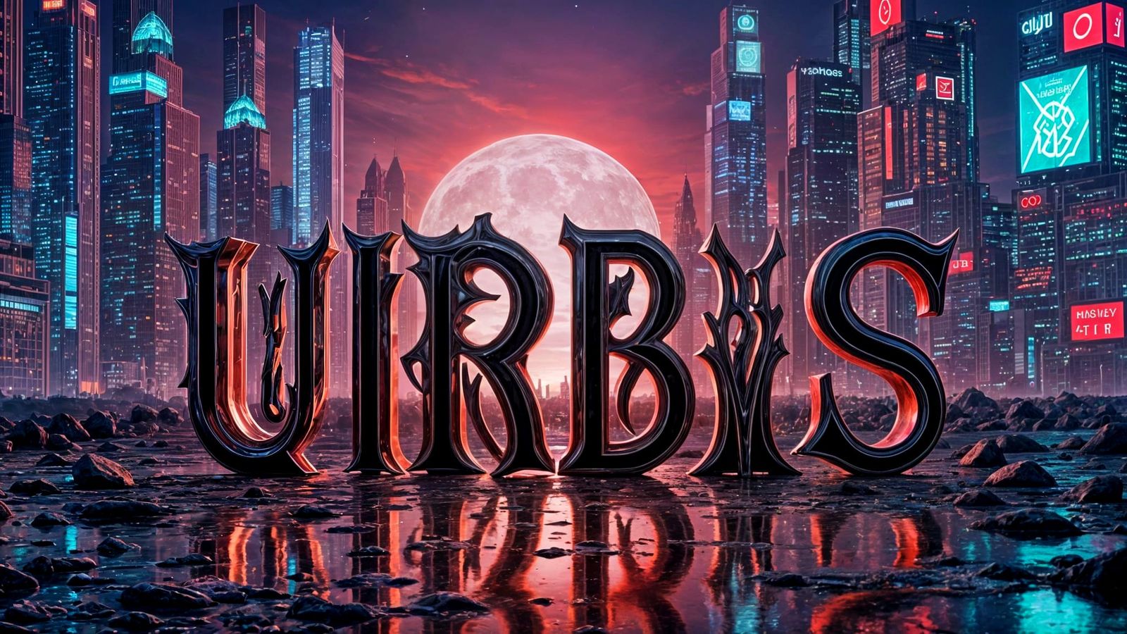 URBIS Letters in a Cityscape
