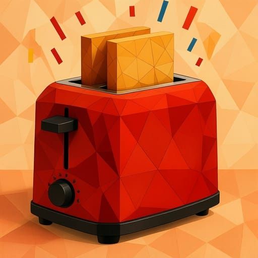 Geometric Tessellation of Red Toasters