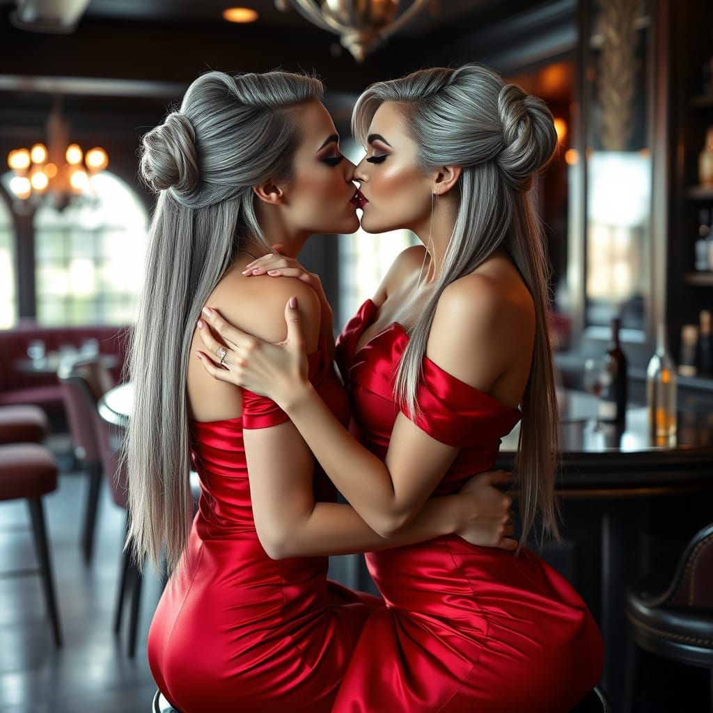 Two Women in an Intimate Moment