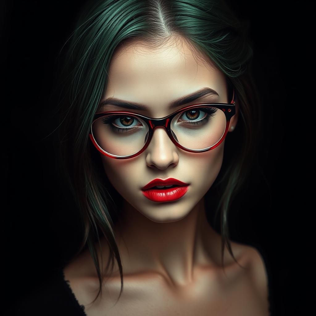 Una joven de 20 años de origen Español de pelo verde con tre...