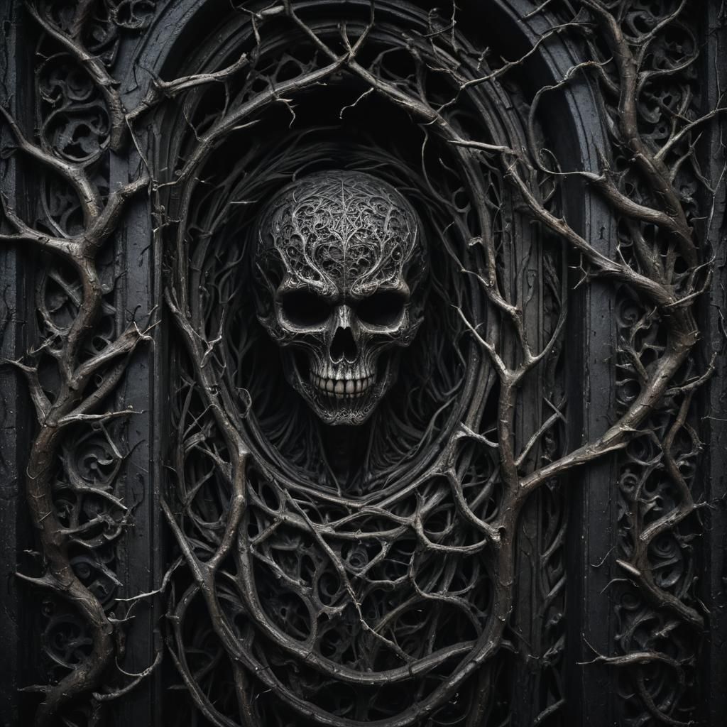 Grimdark Scene with Intricate Details in HDR