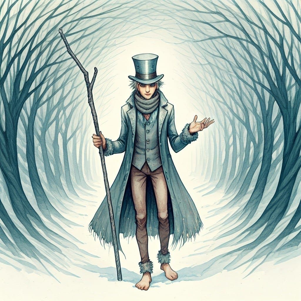 Whimsical Winter Wonderland in Dreamy Watercolour