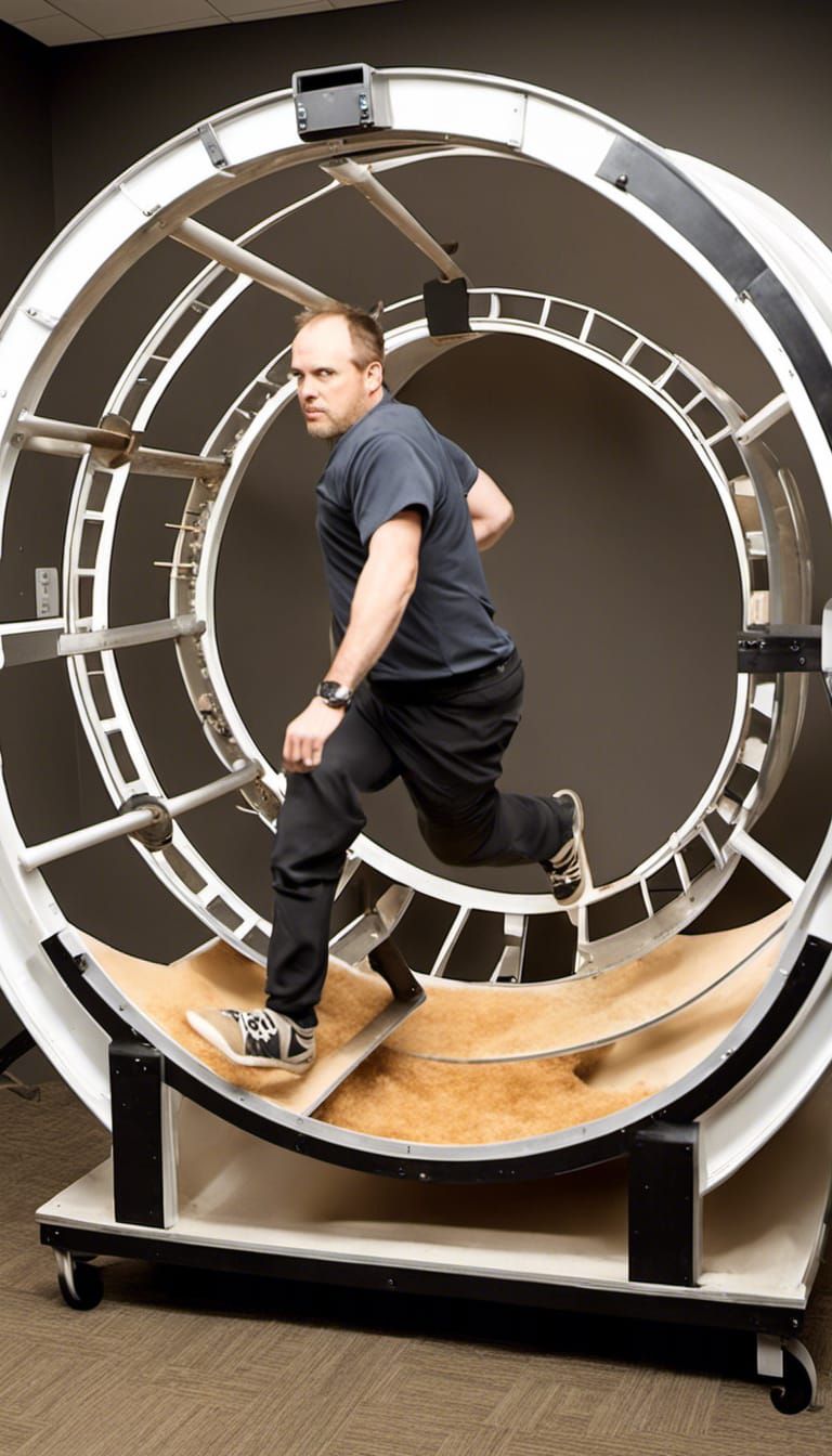 Man Arrested Inside Oversized Hamster Wheel