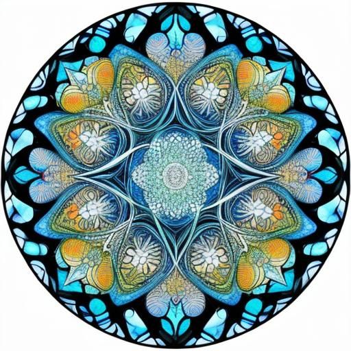 Koala Family in Abstract Fractal Zentangle Design