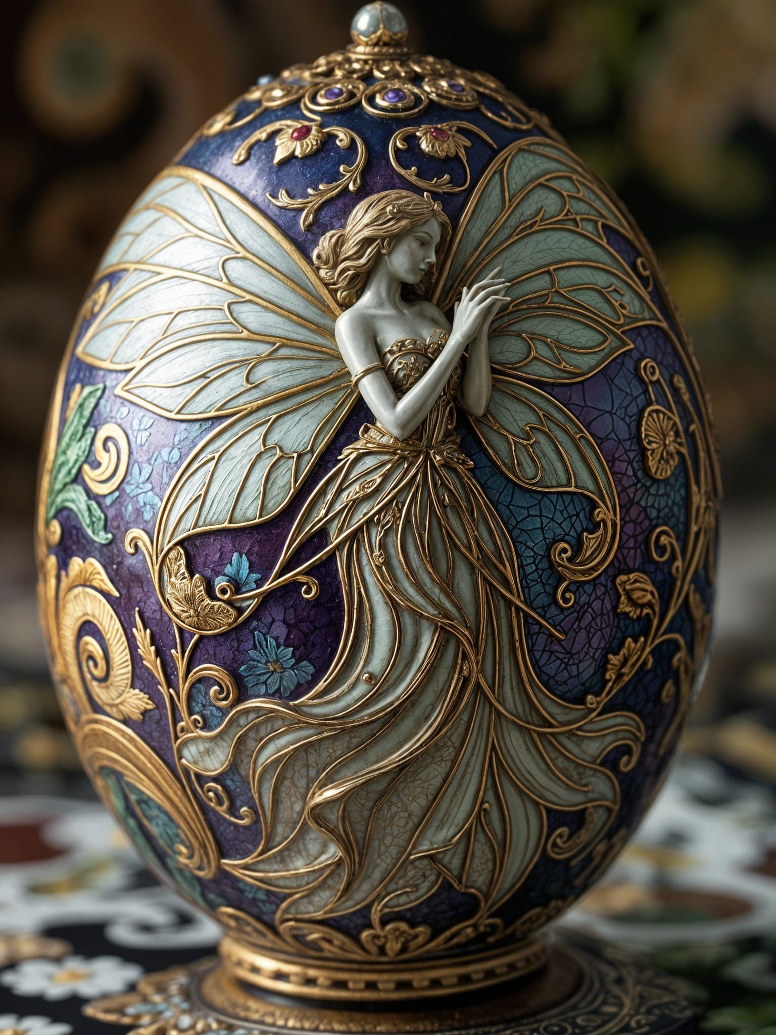 Fairy Engraved on Fabergé Egg