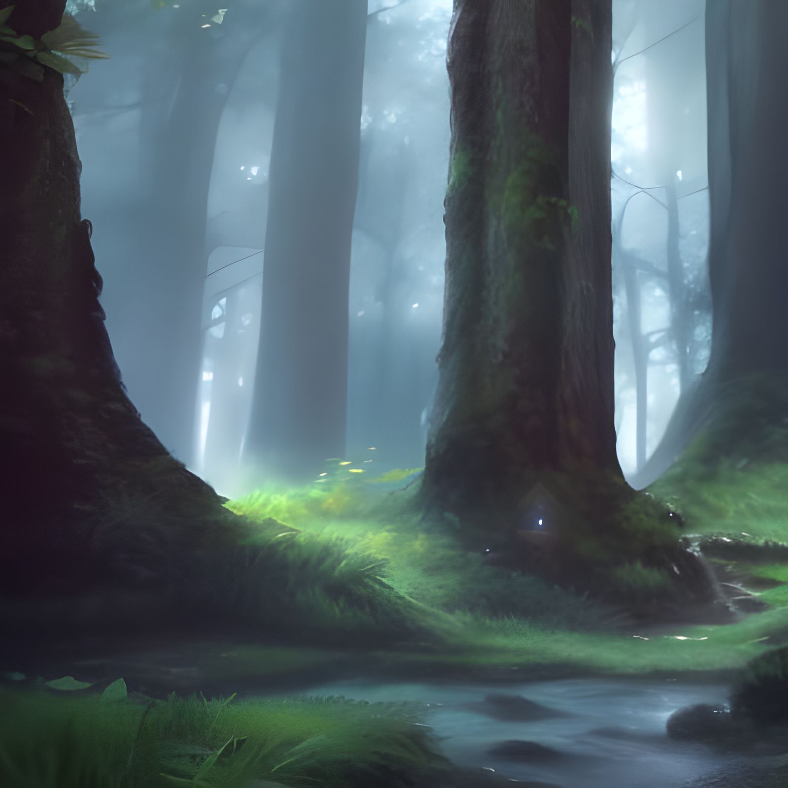Fantastical Trees in Detailed Matte Painting