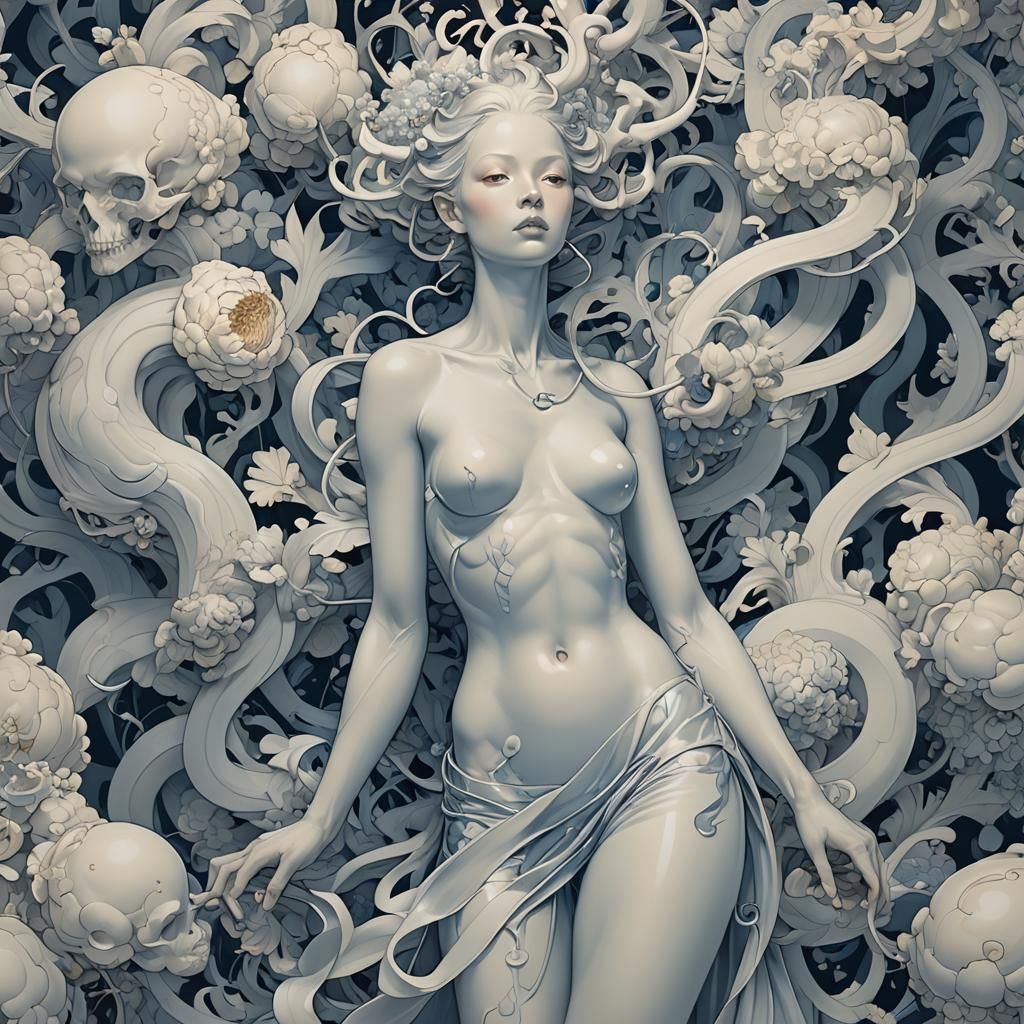 Ethereal Figure Study in James Jean Style