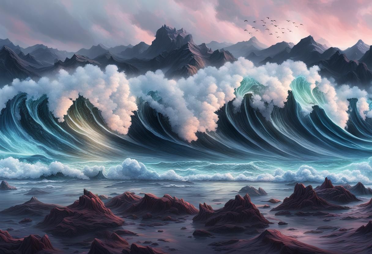 Sorrow Wave: Detailed Matte Painting in Fantasy Concept Art