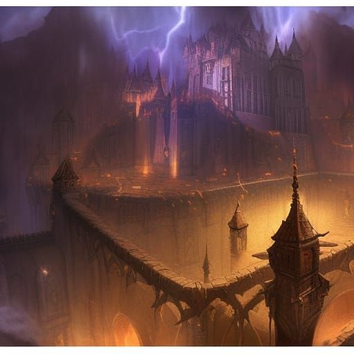 Elvish Knight Studies Holographic Map in Tavern