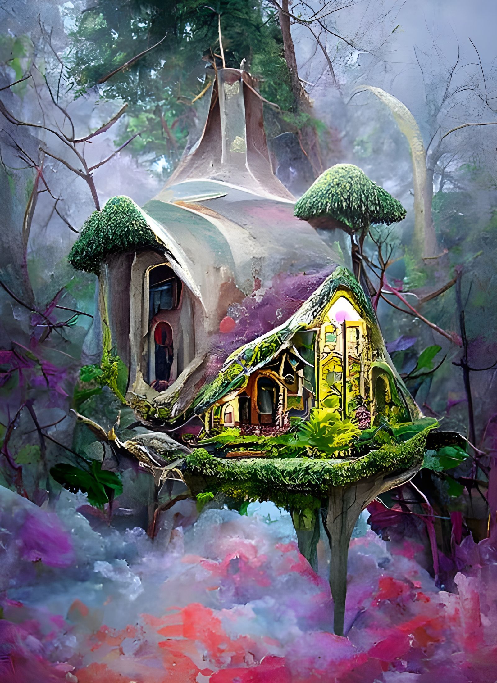 Mystical House Hidden in Enchanted Forest