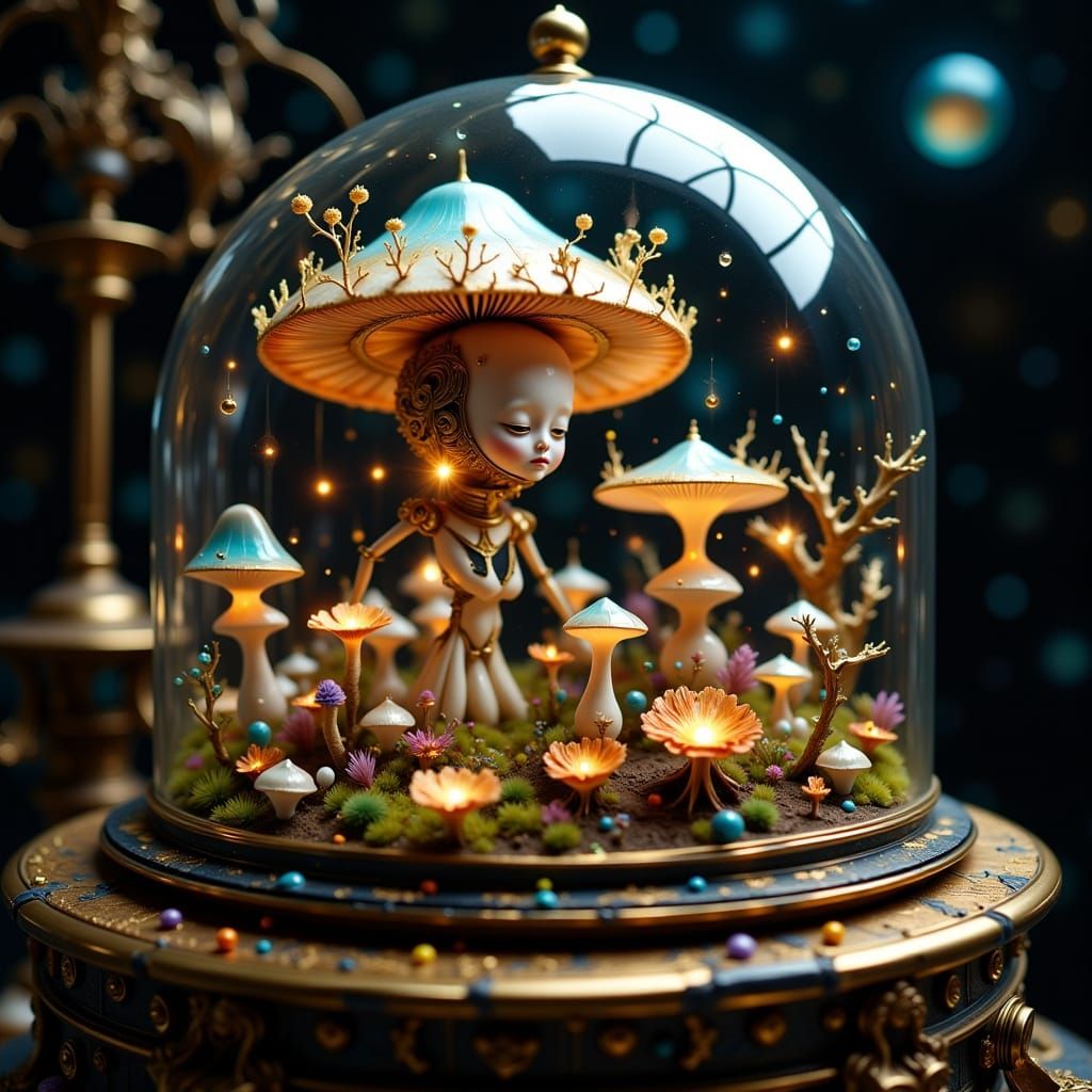 Automaton's Glowing Garden in Hyperkraximalismus Diorama