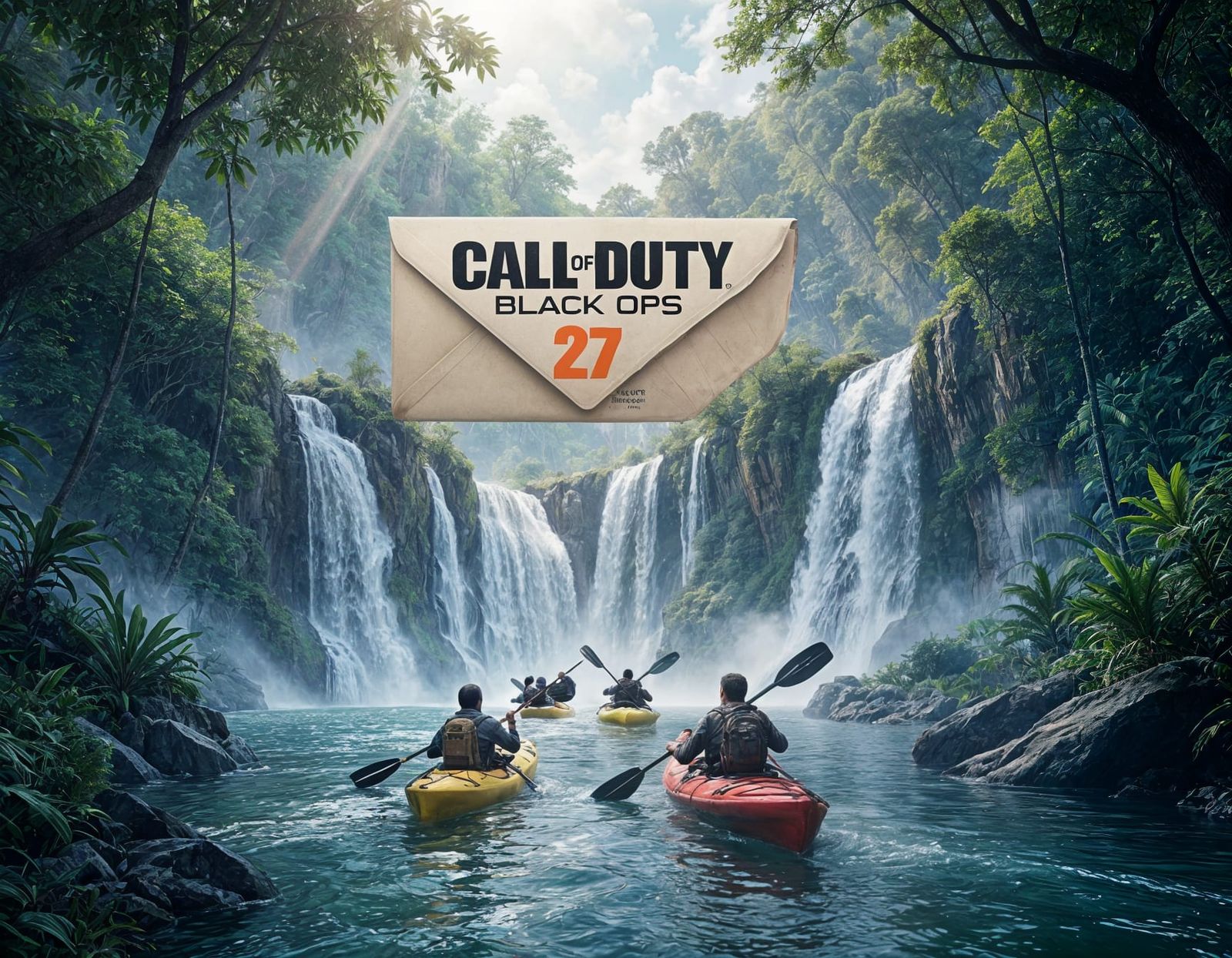 Dreamlike Waterfall Escapes Envelope in Call of Duty Style